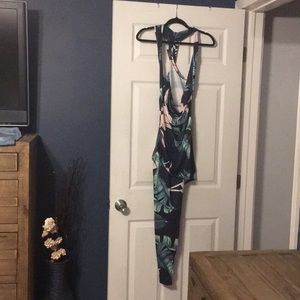 CBR size medium floral dress. High slit.